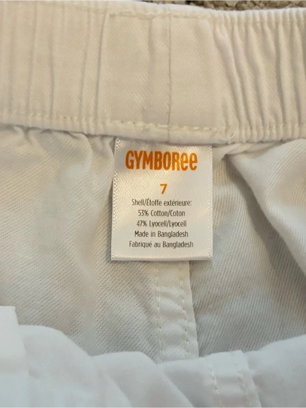 Girls Gymboree White Ruffle-Trim Shorts Size 7